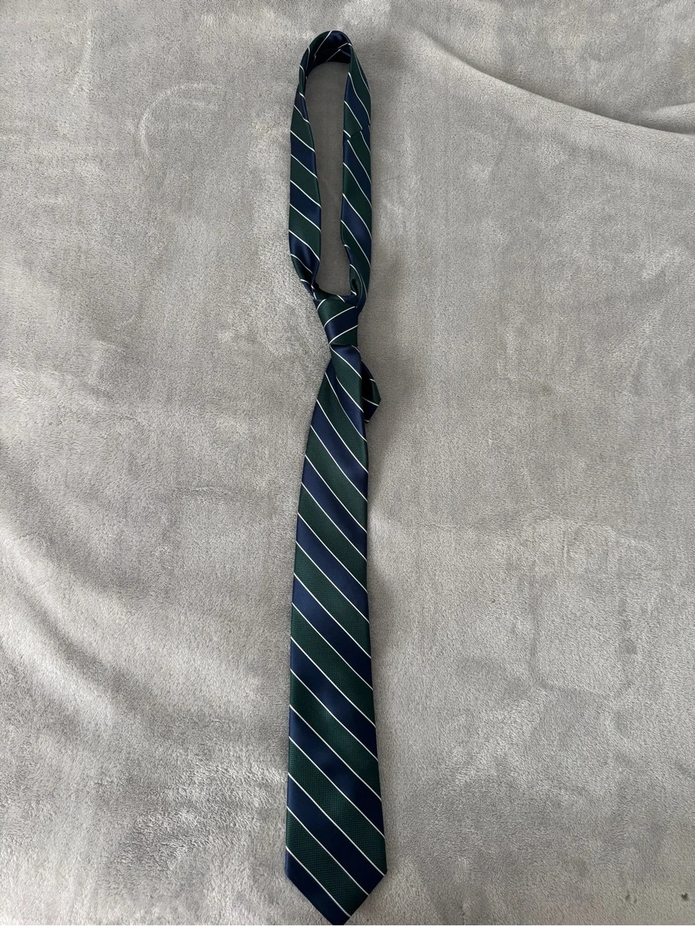 Club Room Navy and Green Diagonal Stripe Tie